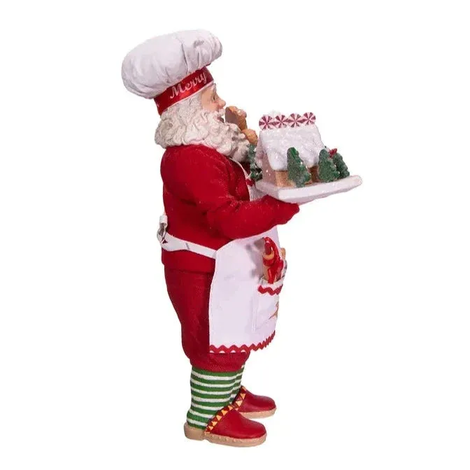 10.5" Fabriché™ Gingerbread Chef Santa