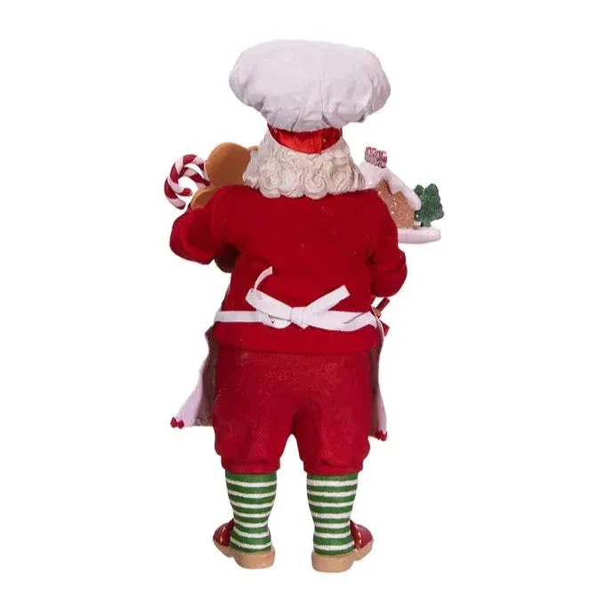 10.5" Fabriché™ Gingerbread Chef Santa