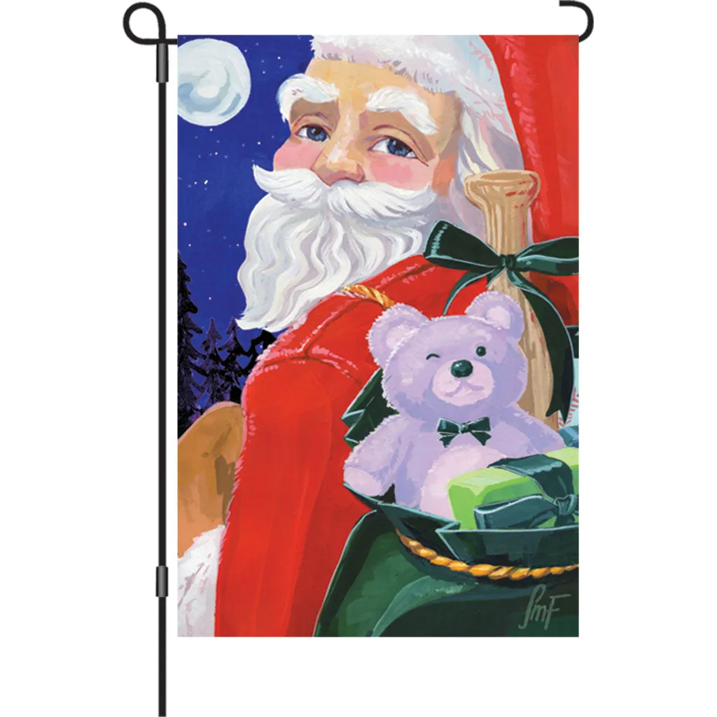 12 in. Flag - Santa