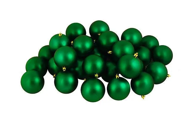 12ct Matte Xmas Green Shatterproof Christmas Ball Ornaments 4" (100mm)