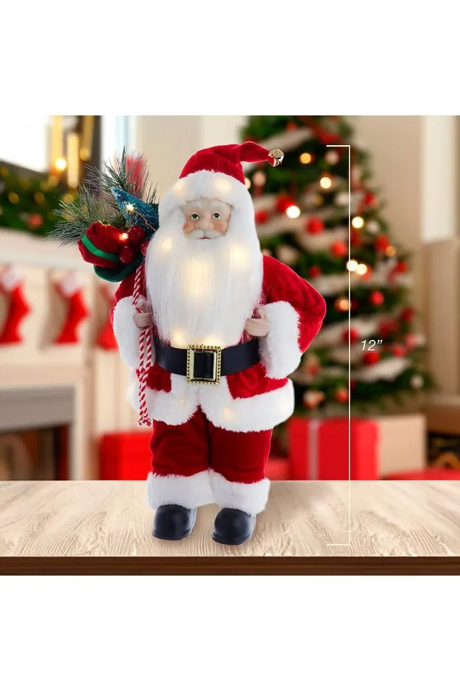 12" Battery-Operated LED Lighted Santa Table Piece