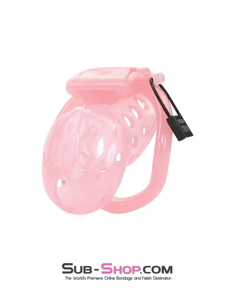 1480AR      Sissy Boy Toy Pink Short High Security Pin Tumbler Locking Cock Cage Chastity - MEGA Deal