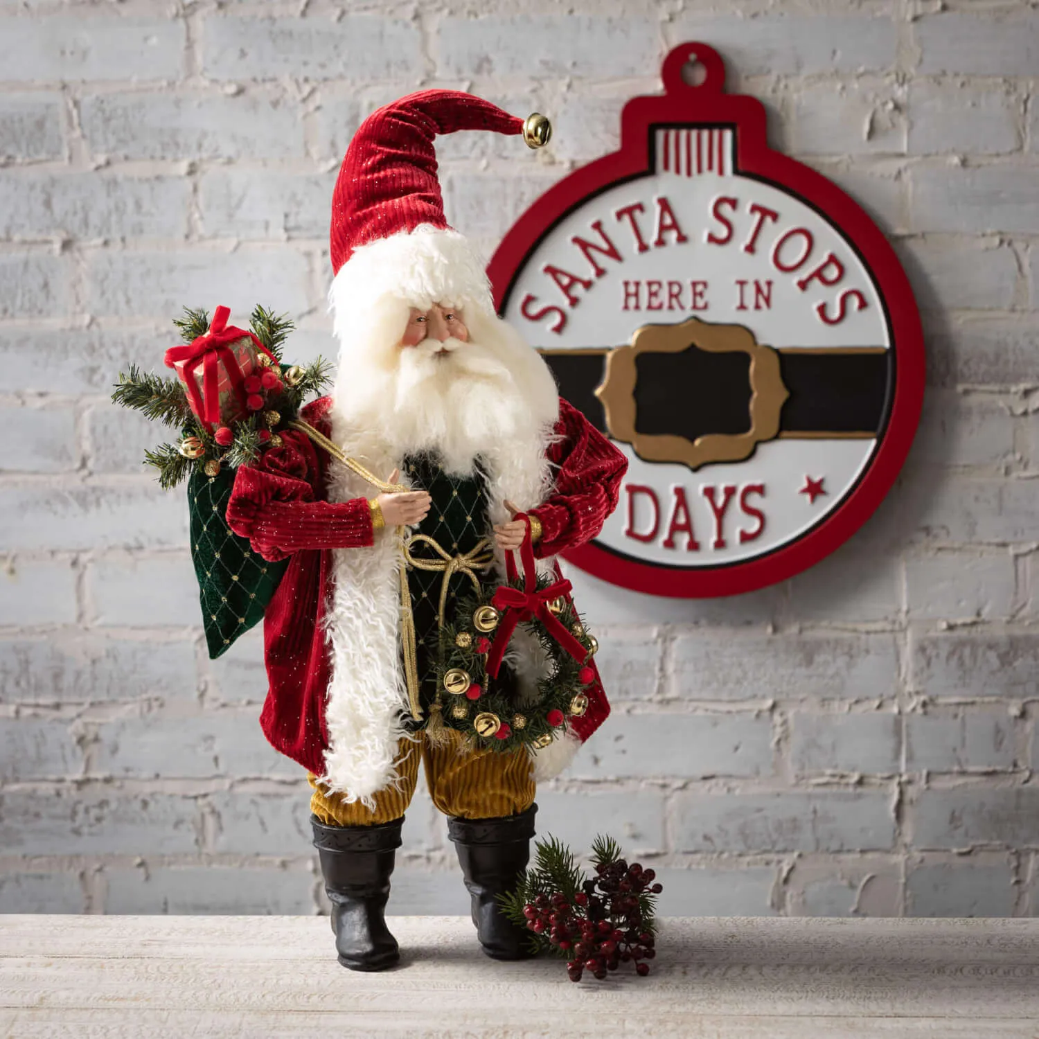 22" Elf Santa Figure