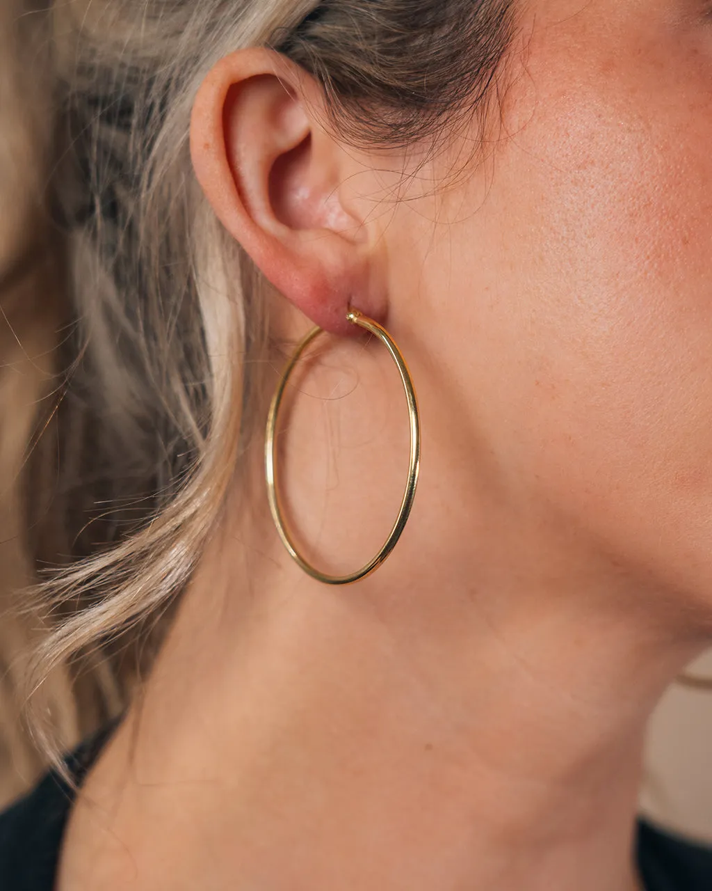 2.7" Infinity Hoop Earrings