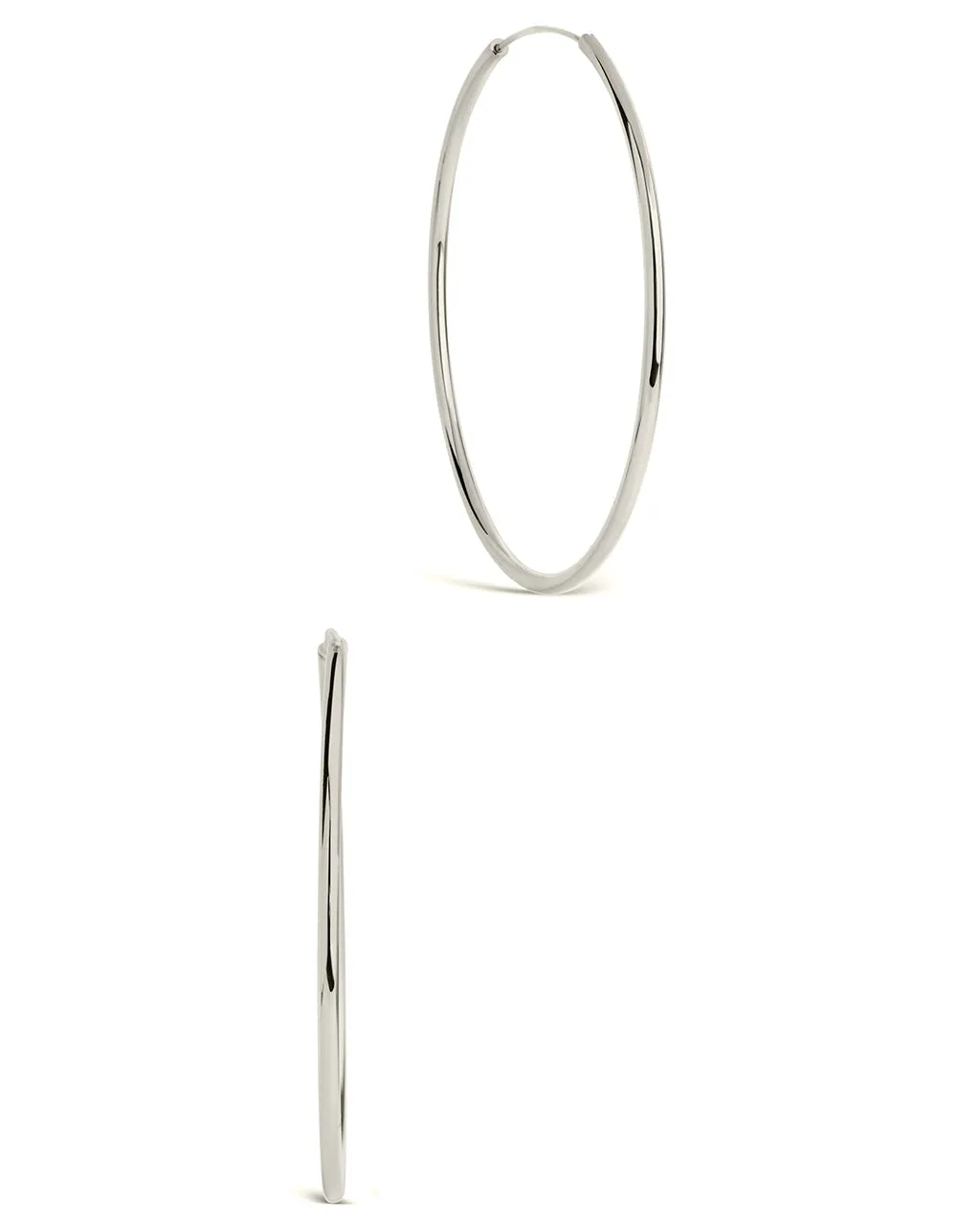 2.7" Infinity Hoop Earrings