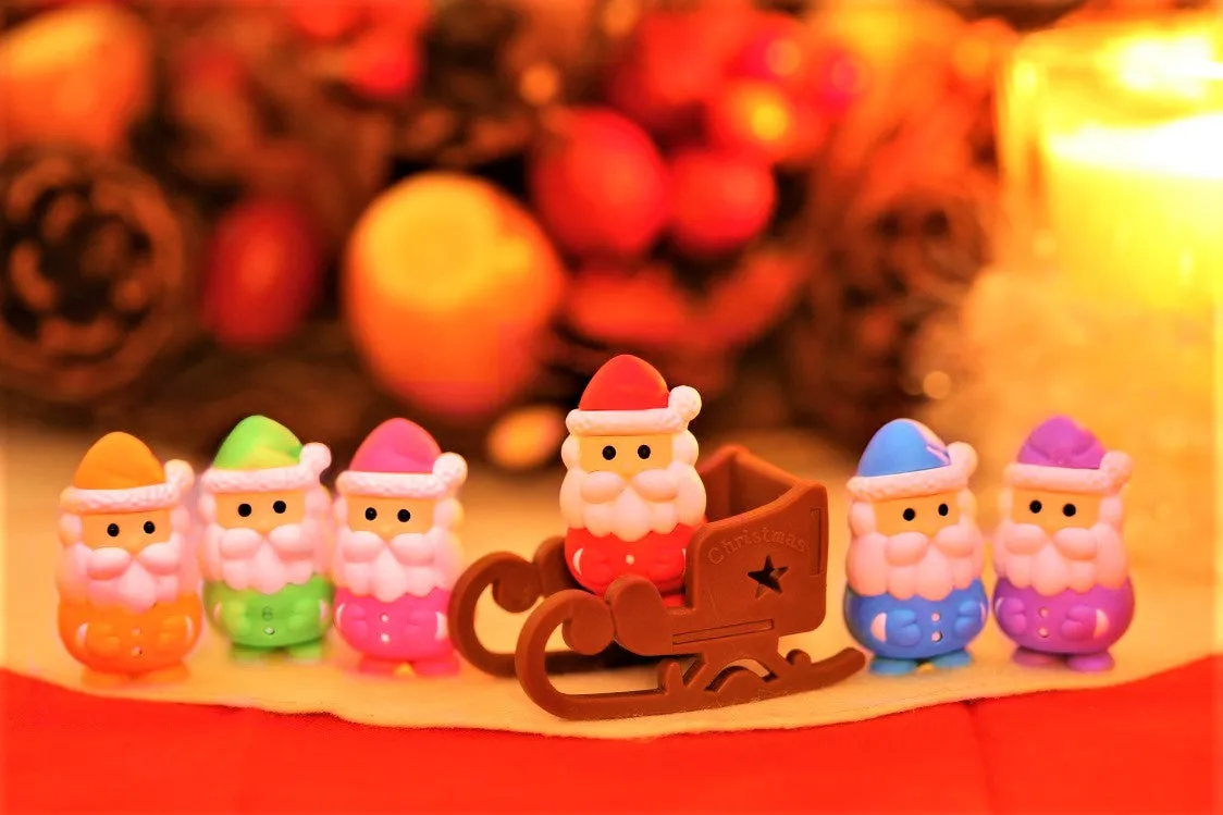 38264 IWAKO SANTA CLAUS ERASERS-60