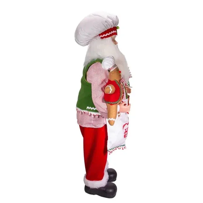 40" Christmas Chef Gingerbread Santa