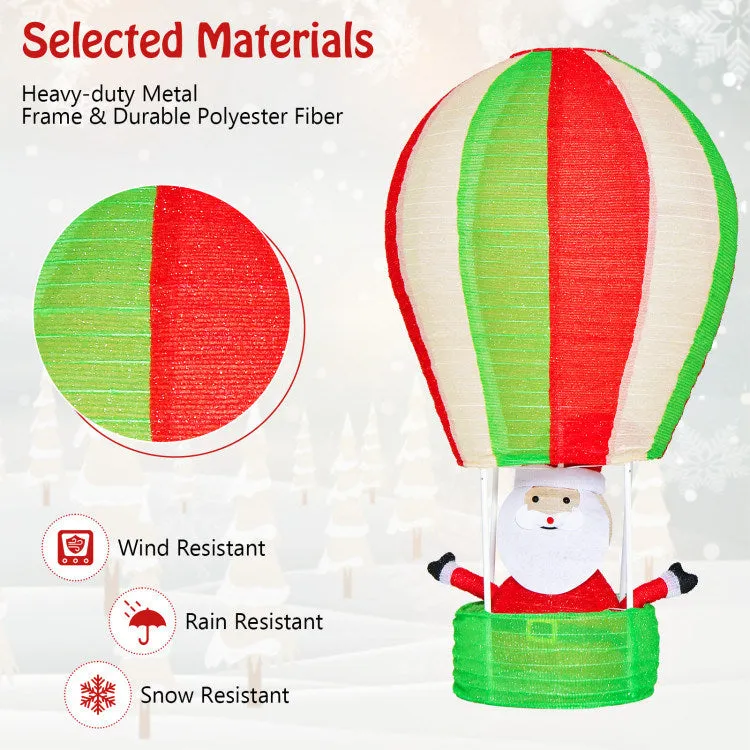 4.5 Feet Christmas Santa Claus with Hot Air Balloon