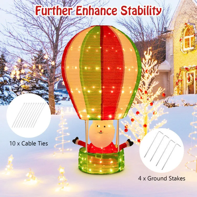 4.5 Feet Christmas Santa Claus with Hot Air Balloon