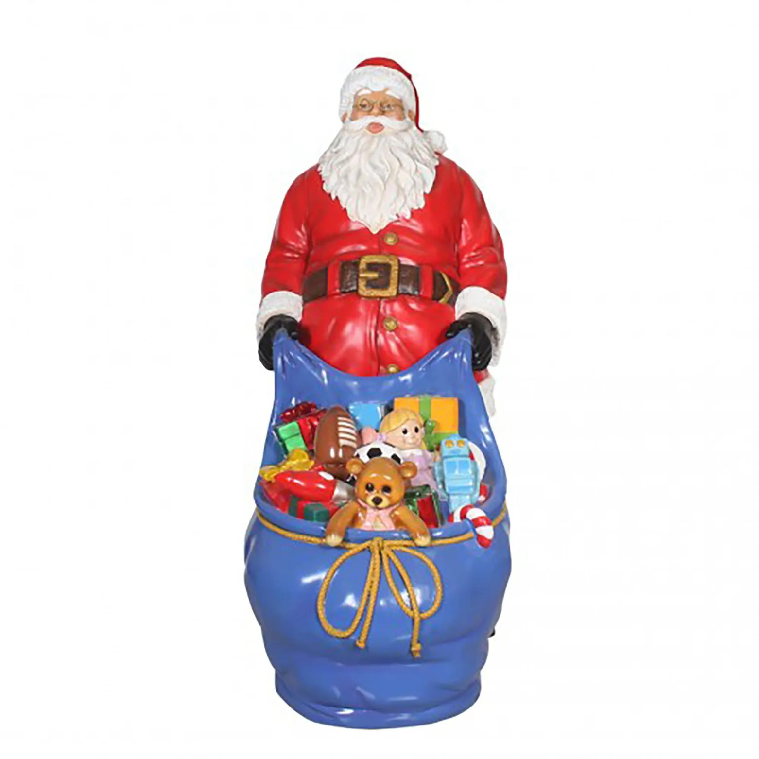 6' Santa and Blue Toybag