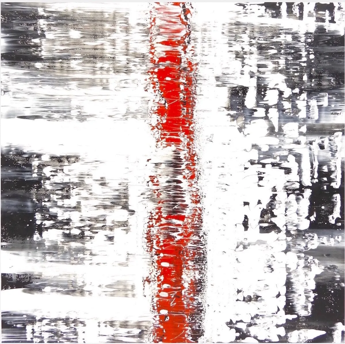 Abstract Red River Painting