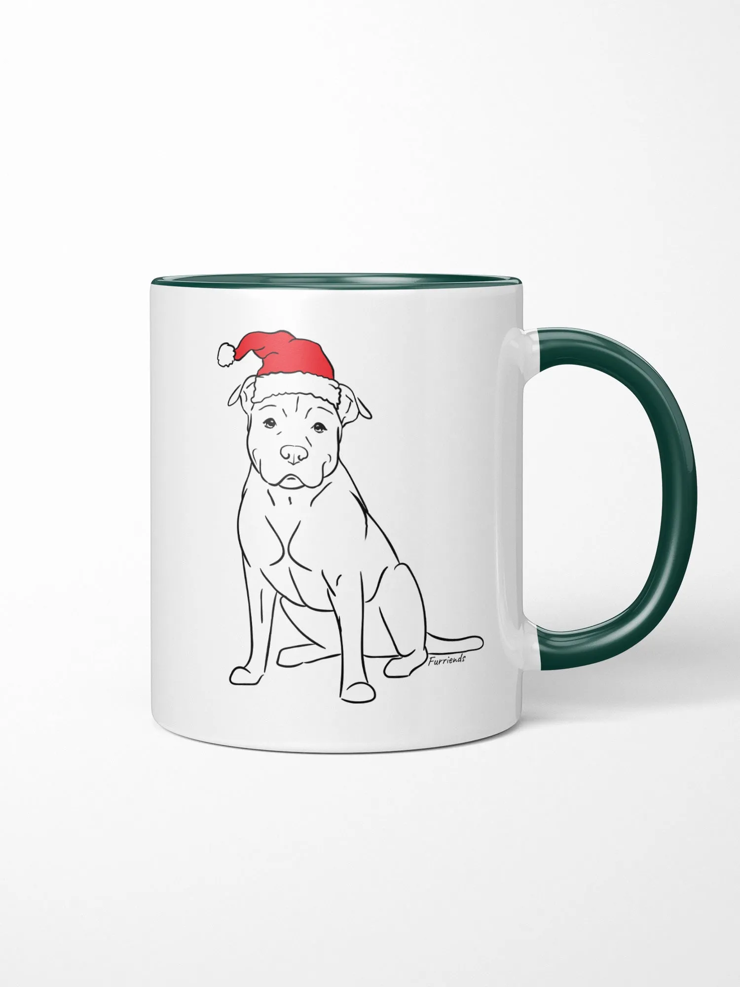 American Staffordshire Terrier Christmas Edition Ceramic Mug