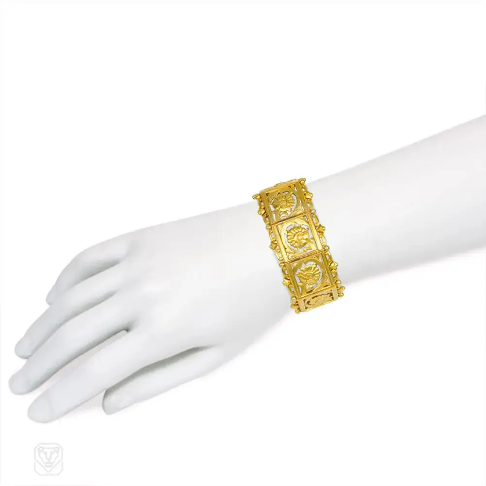 Antique Art Nouveau gold bracelet