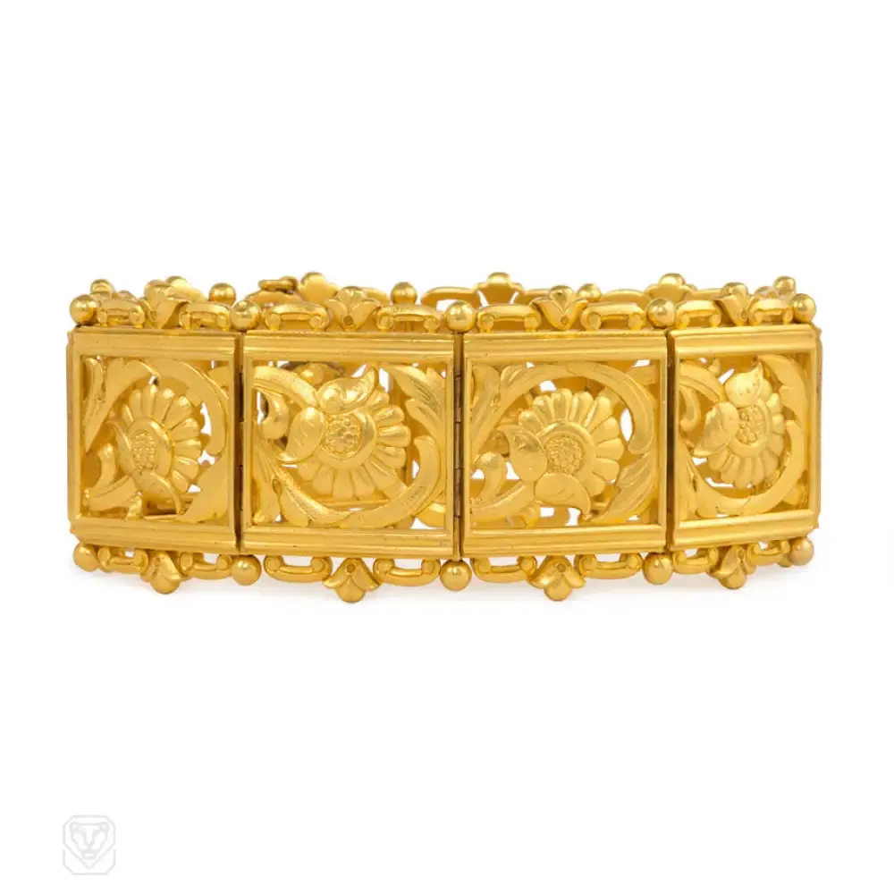 Antique Art Nouveau gold bracelet