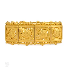 Antique Art Nouveau gold bracelet