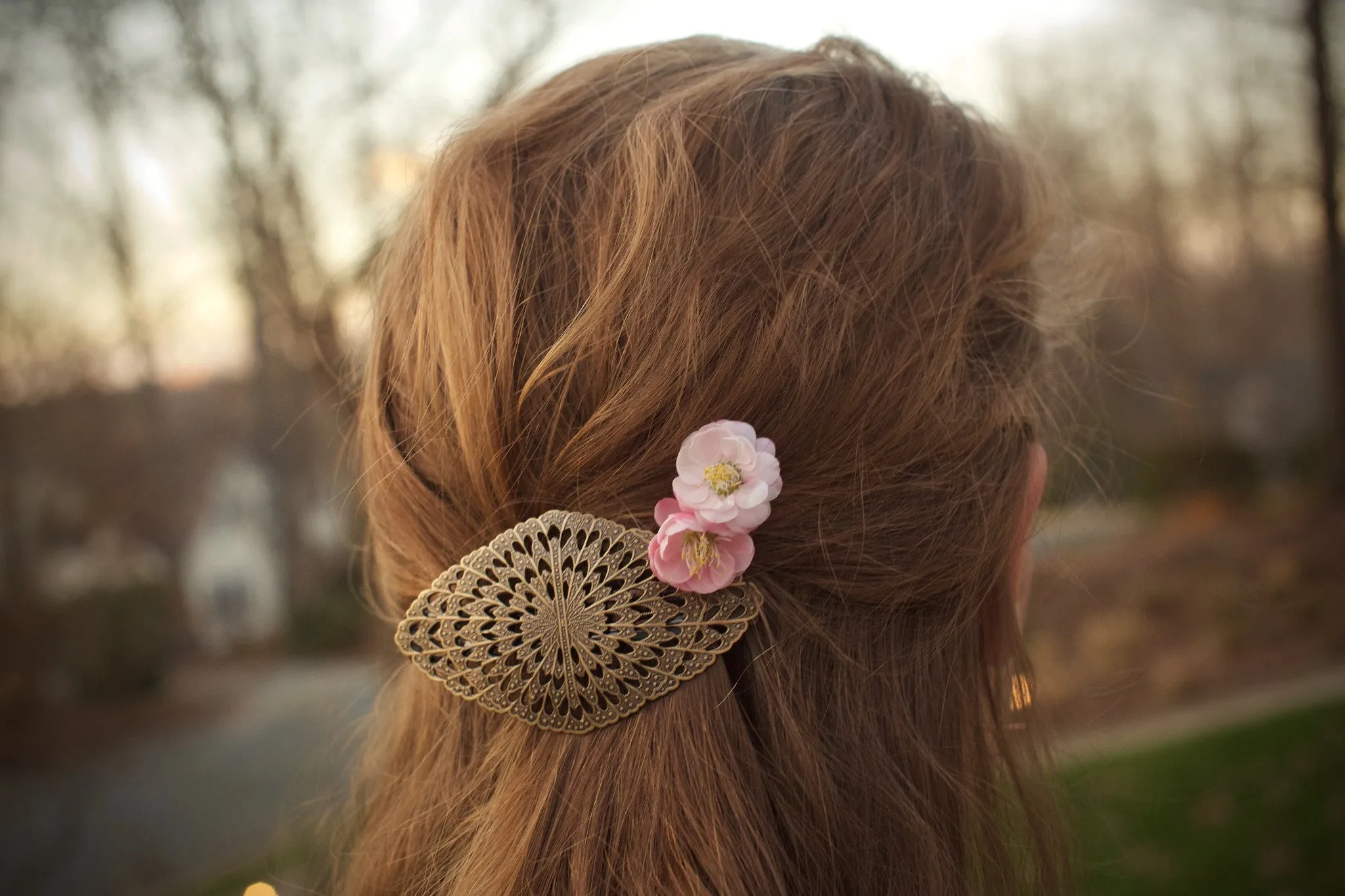 Antique Filigree Barrette