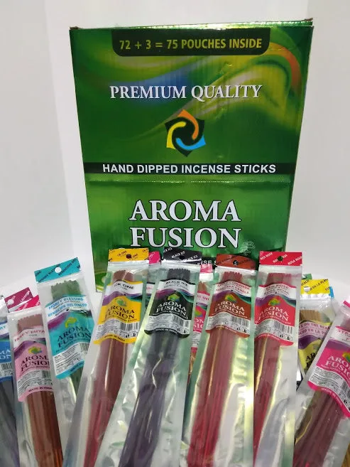 Aroma Fusion 75 Count Hand-Dipped Incense Display