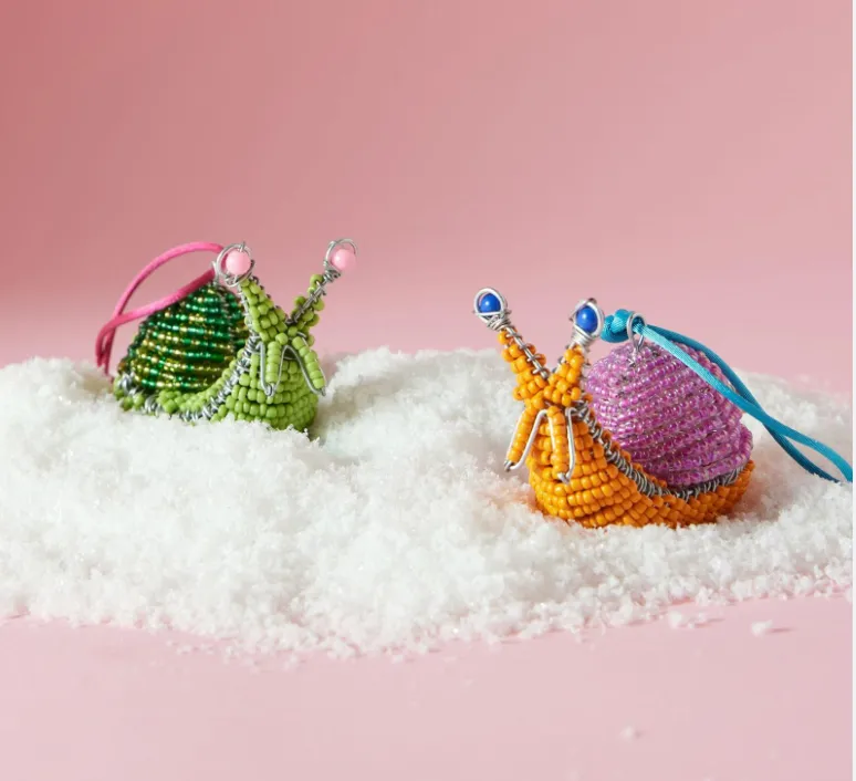 Beaded Snail Decoration - 10cm