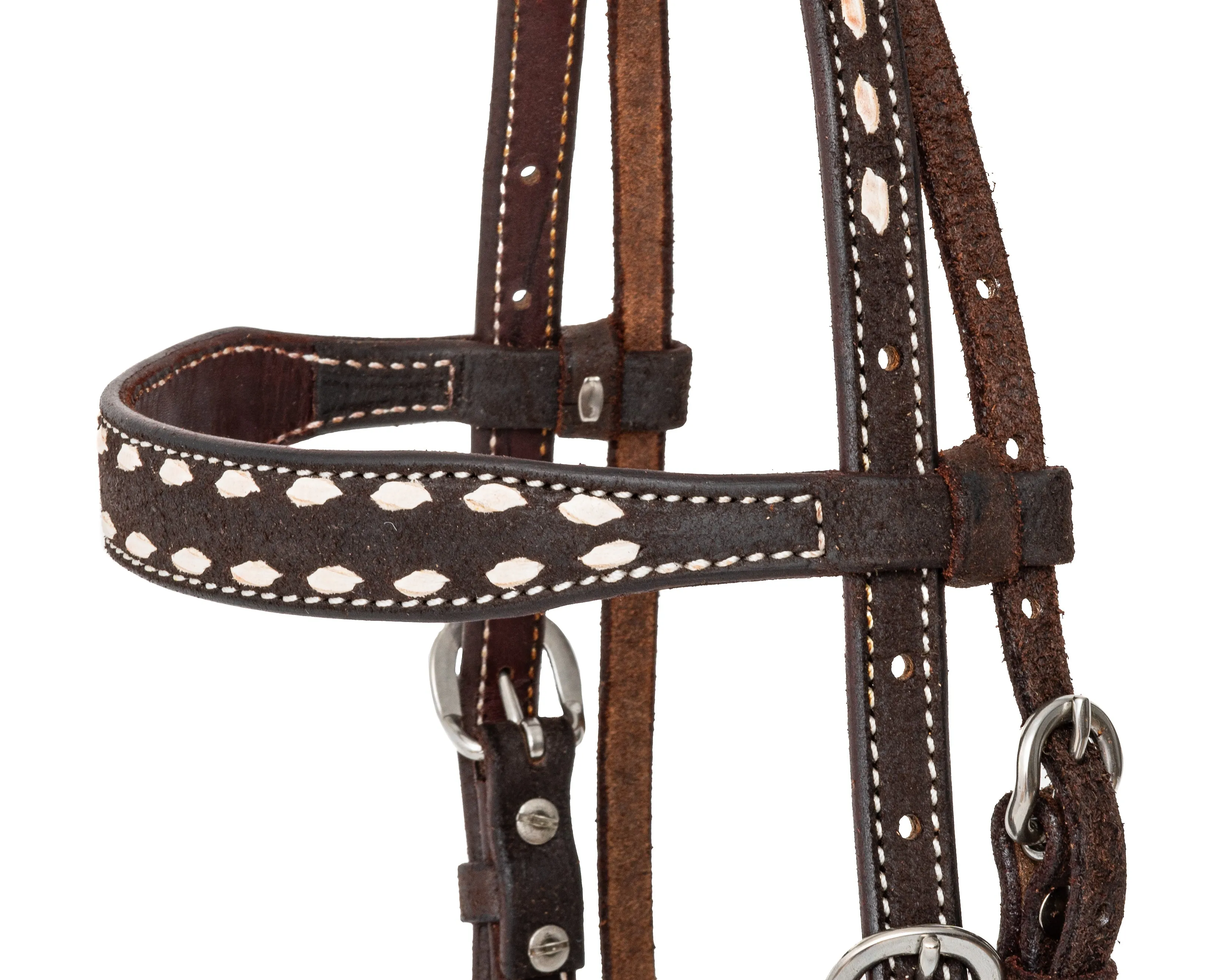 Beastmaster Brow Band Buckstitch Headstall