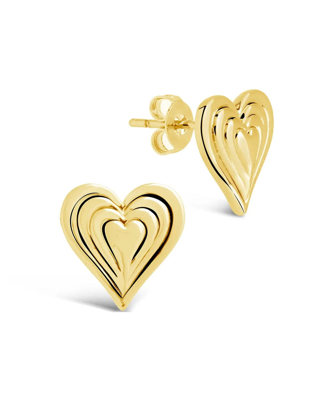 Beating Heart Stud Earrings