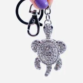 Bejeweled Key Chain 5, Sea Turtle Clear