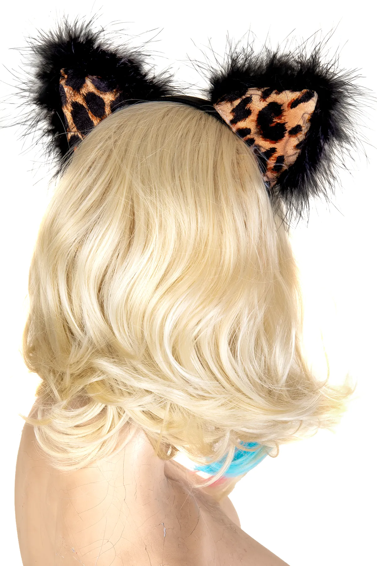 Big Cat Ears with Marabou