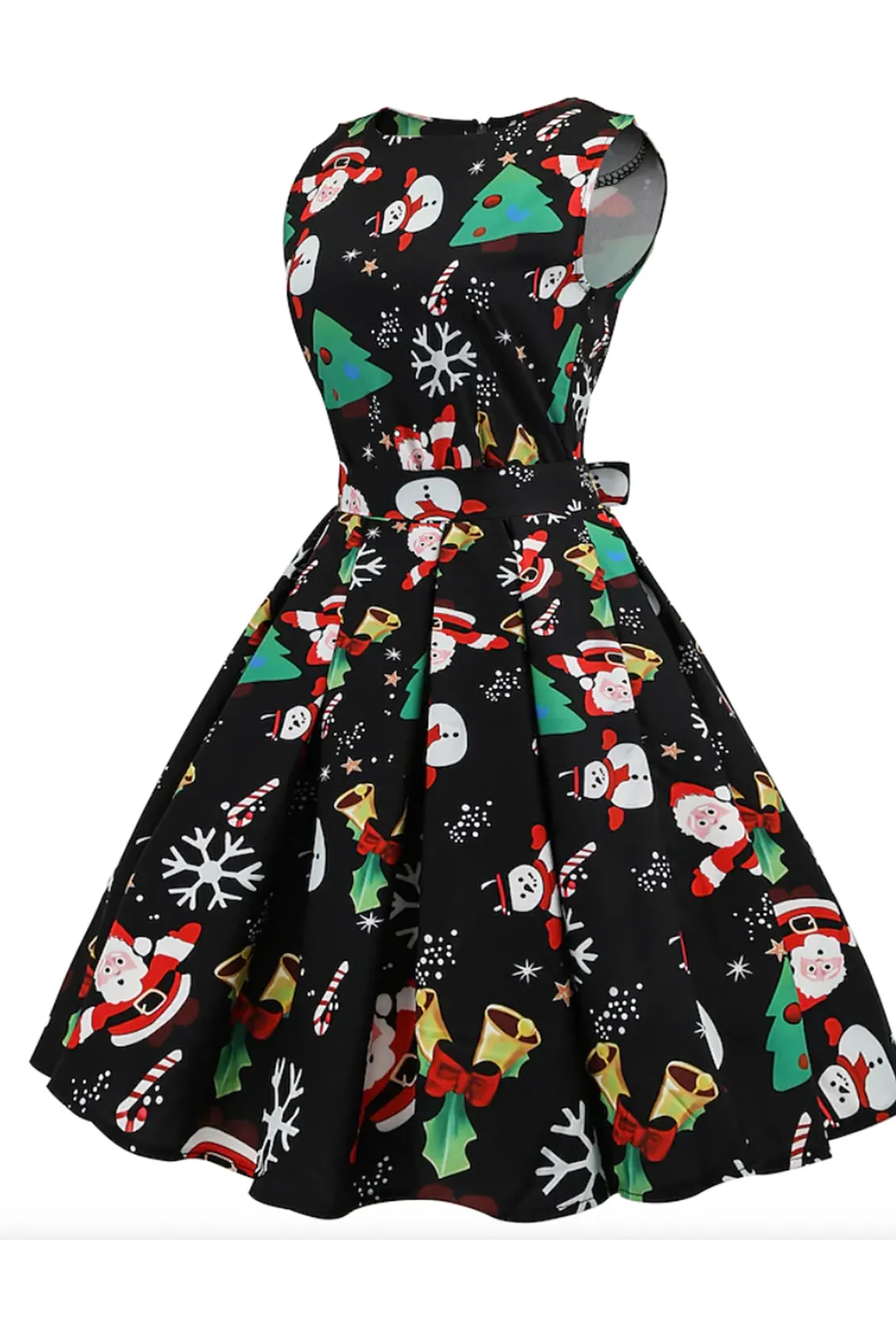 Black Festive Friends Christmas Dress