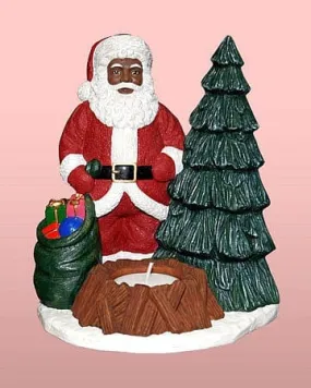 Black Santa Tea Light