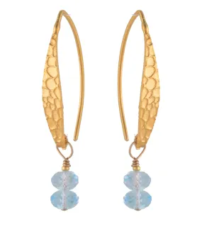 Blue Faceted Topaz Earrings by Galit