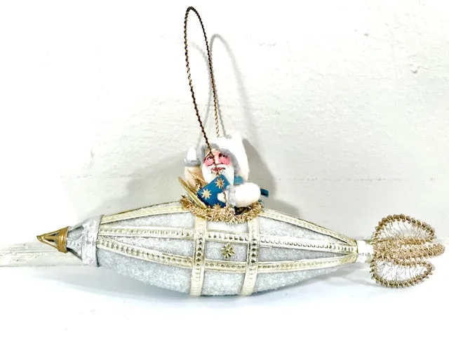 Blumchen Atomic Santa in Spaceship Ornament