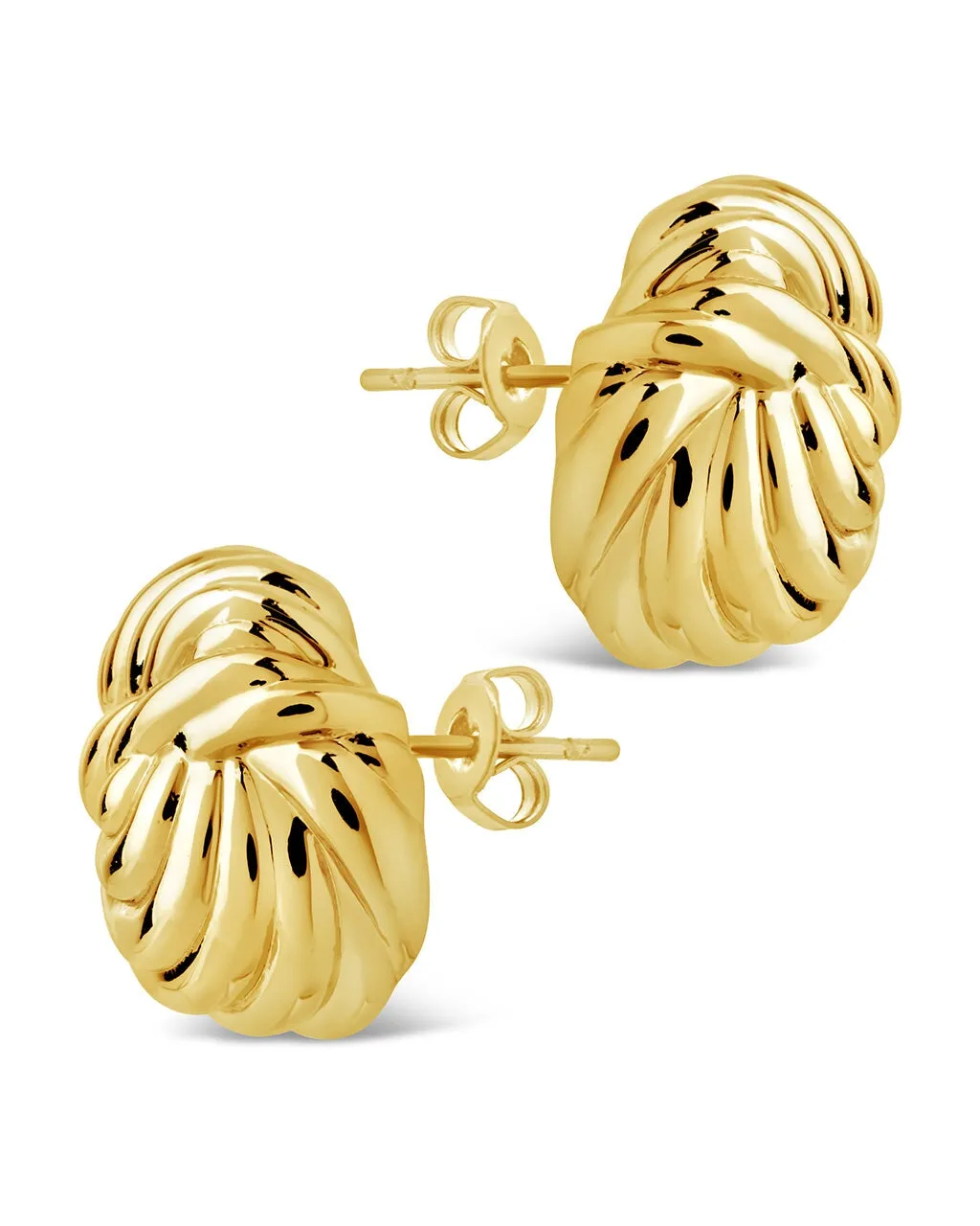 Brioche Twist Stud Earrings