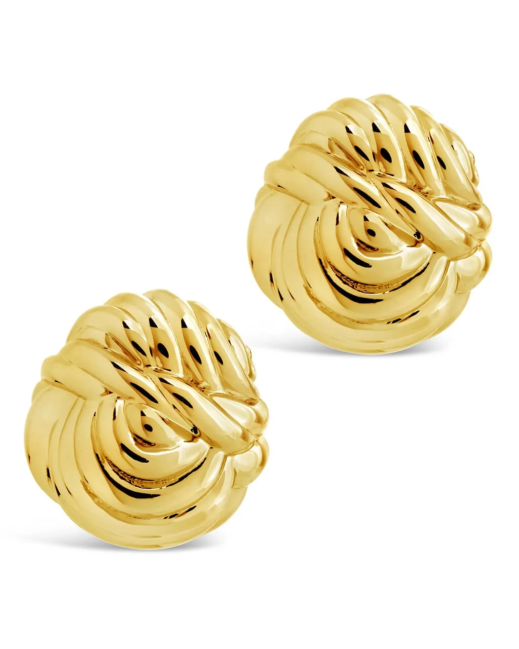 Brioche Twist Stud Earrings