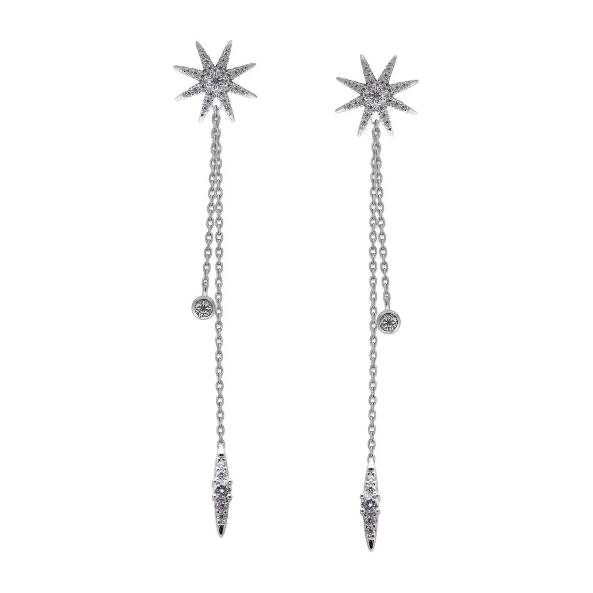 CARAT* London Nova Drop Earrings Sterling Silver