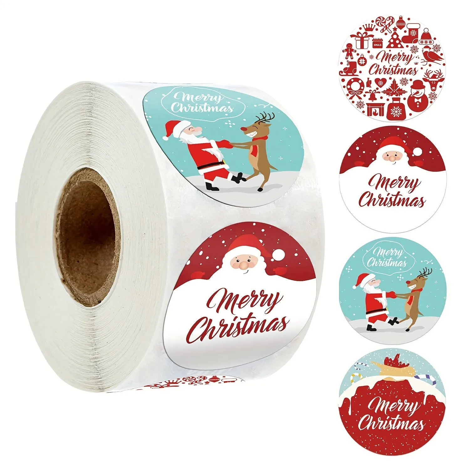 Cartoon Christmas Sticker Pack (20 Stickers): Santa Claus, Snowman, and Snowflake Sealing Stickers for Holiday Gifts and Packaging