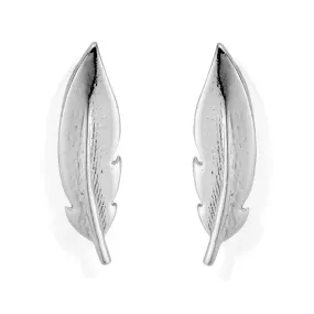 ChloBo Feather Silver Cuff Earrings