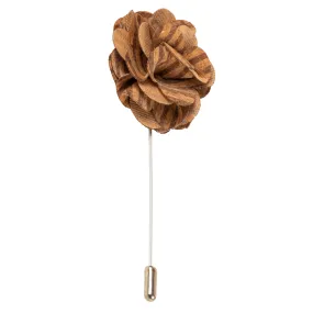 Chokore Brown Stripes Lapel Pin