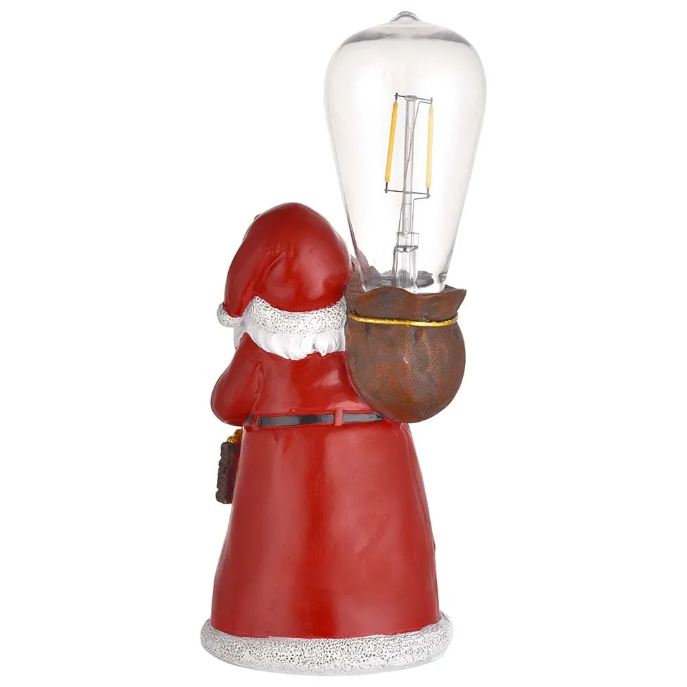 Chrismas Santa Figurine with LED Bulb Battery Operated 2ct/pk