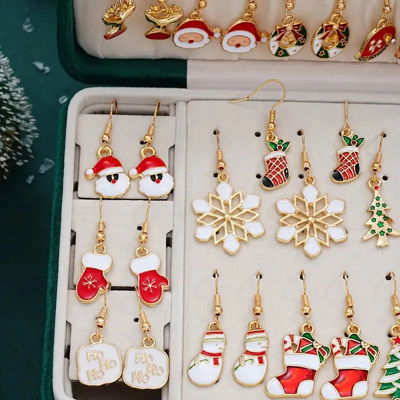 Christmas 42-Piece Christmas Themed Earring Set