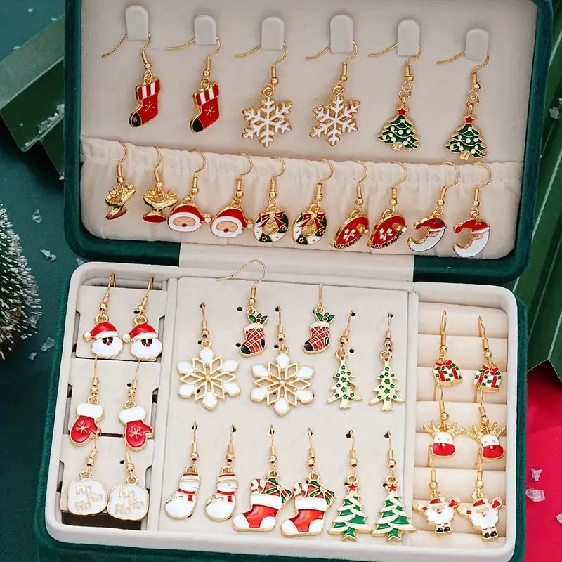 Christmas 42-Piece Christmas Themed Earring Set