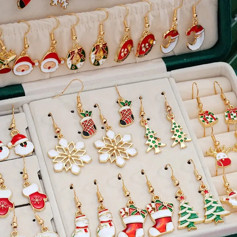 Christmas 42-Piece Christmas Themed Earring Set