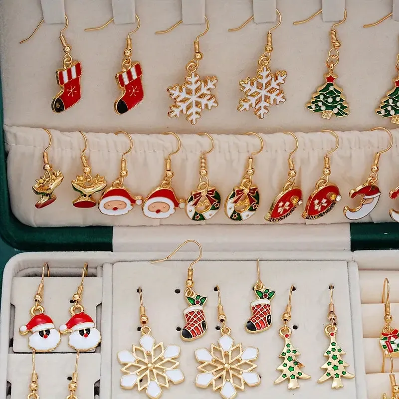 Christmas 42-Piece Christmas Themed Earring Set