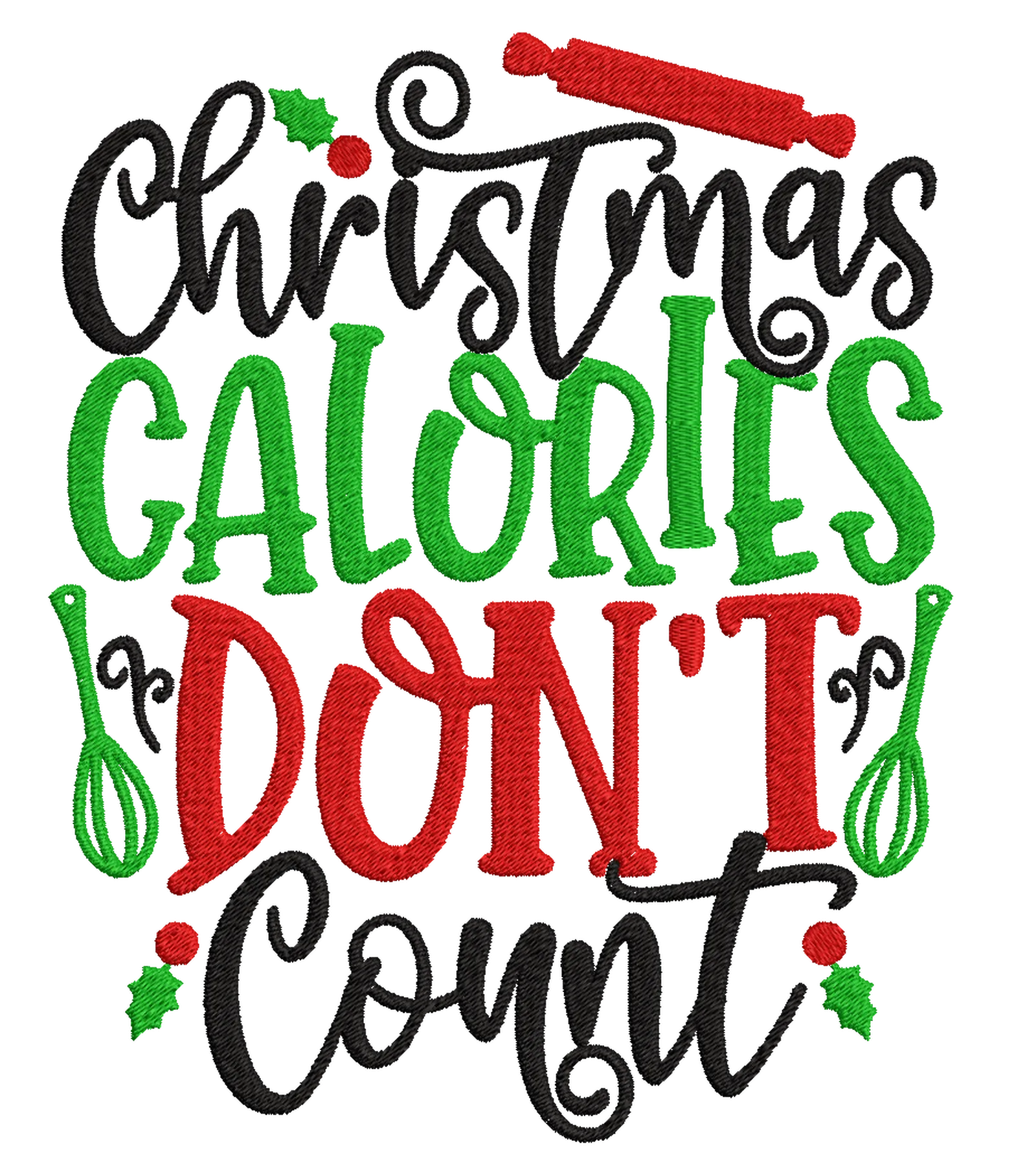 Christmas Baking Quotes - Designs pack : Embroidery Design