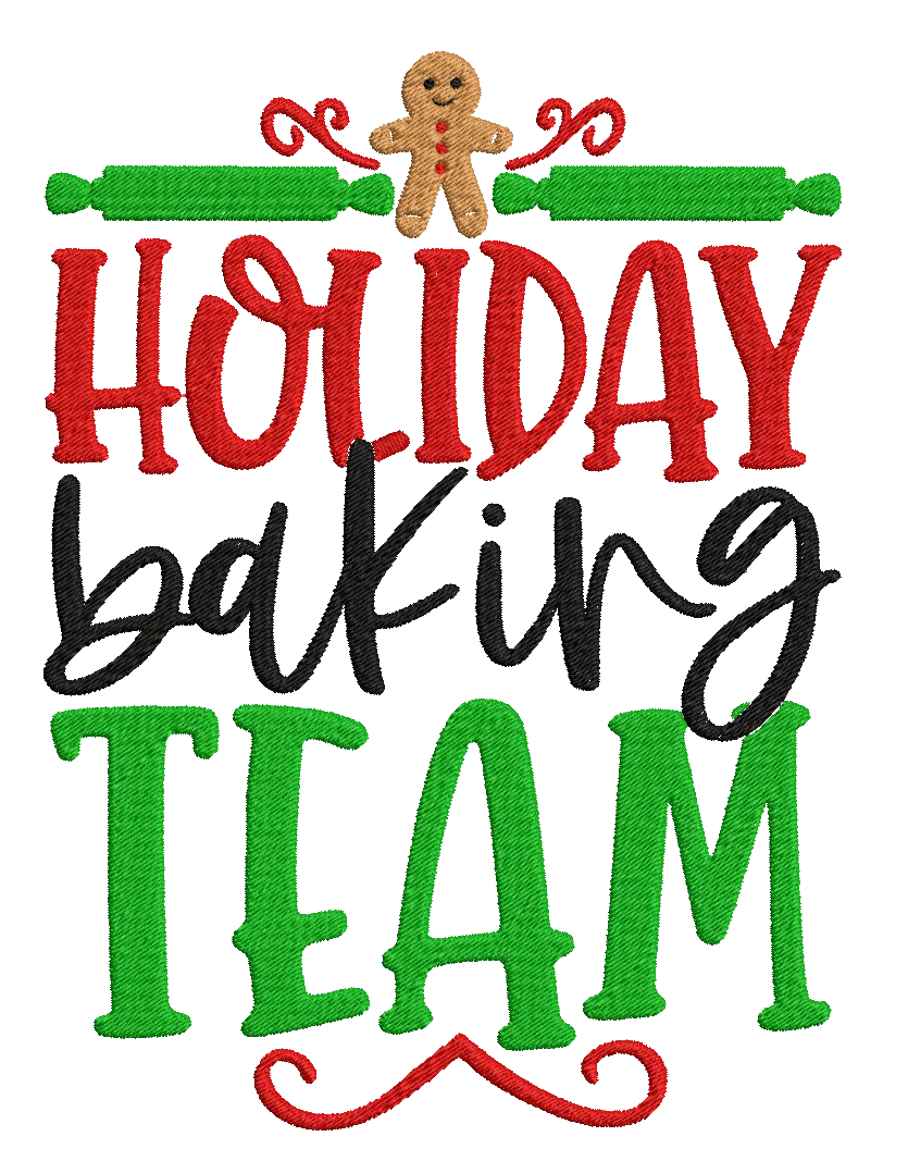 Christmas Baking Quotes - Designs pack : Embroidery Design