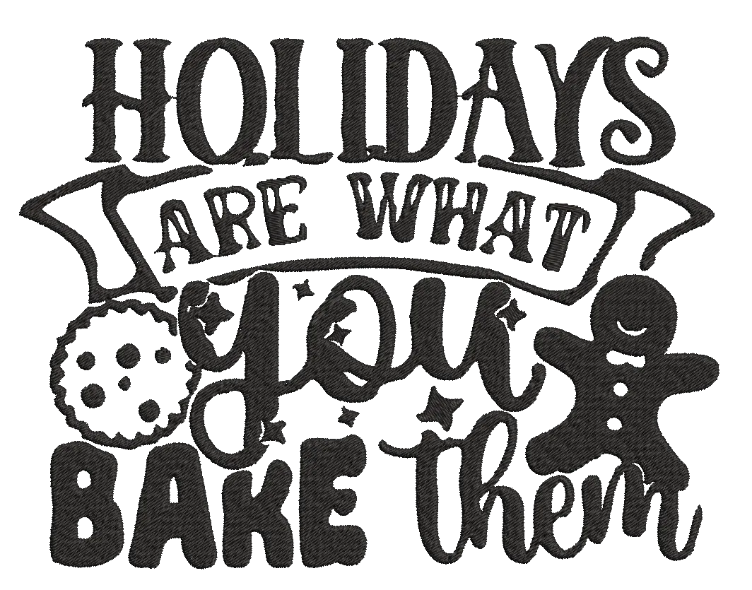 Christmas Baking Quotes - Designs pack : Embroidery Design