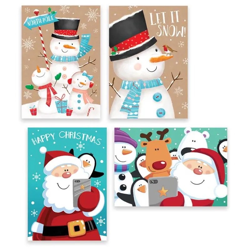 Christmas Cards - Assorted Designs 10 Pack Holiday Greeting Festive