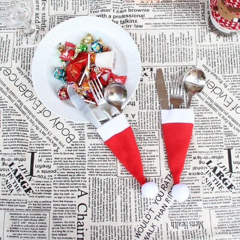 Christmas Decor Spoon Pocket.