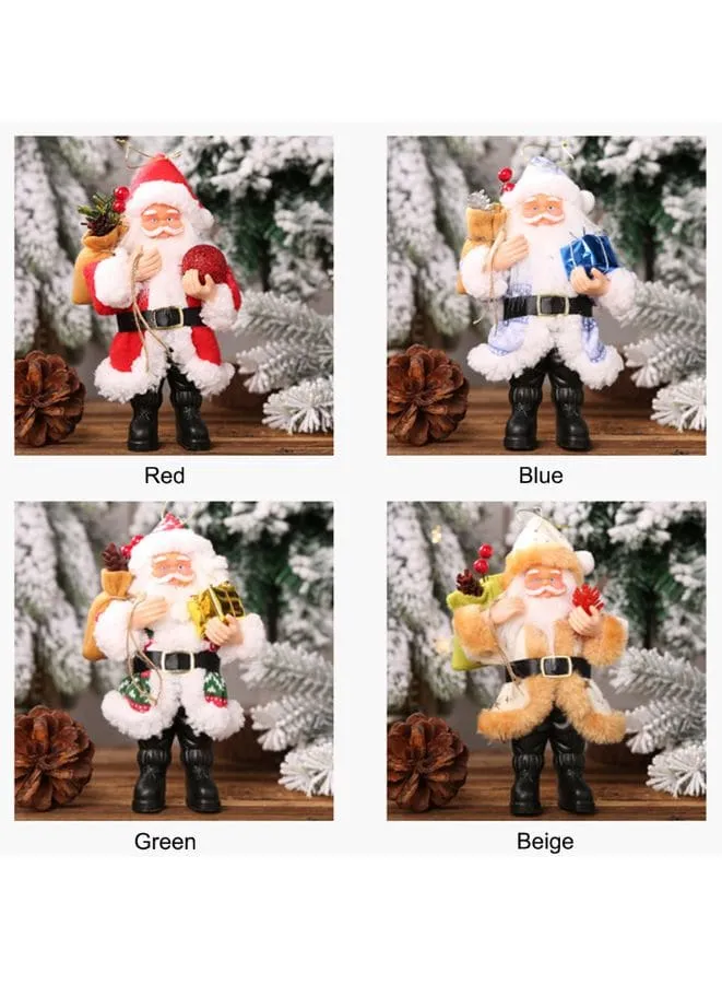 Christmas Decorations Resin Santa Claus Standing Posture Ornaments Doll Pendant Green