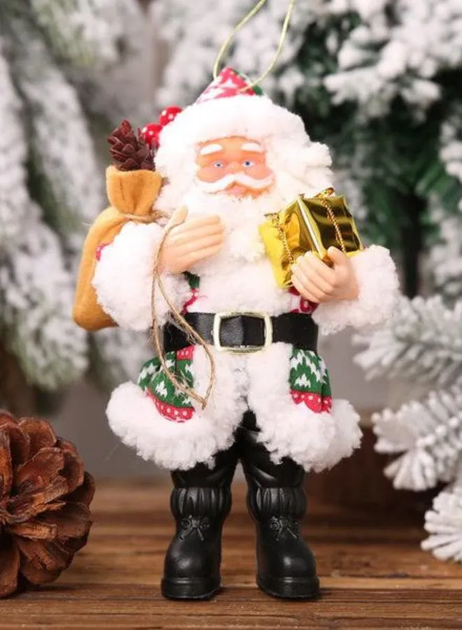 Christmas Decorations Resin Santa Claus Standing Posture Ornaments Doll Pendant Green