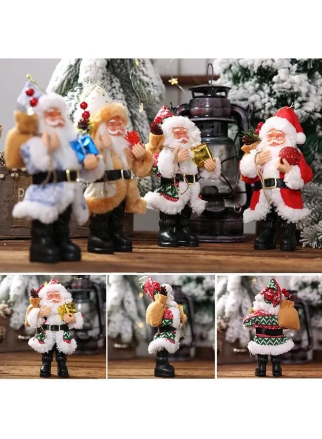 Christmas Decorations Resin Santa Claus Standing Posture Ornaments Doll Pendant Green