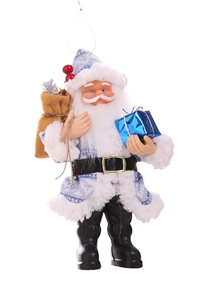 Christmas Tree Decorations Resin Santa Claus Standing Posture Ornaments Doll Pendant Blue